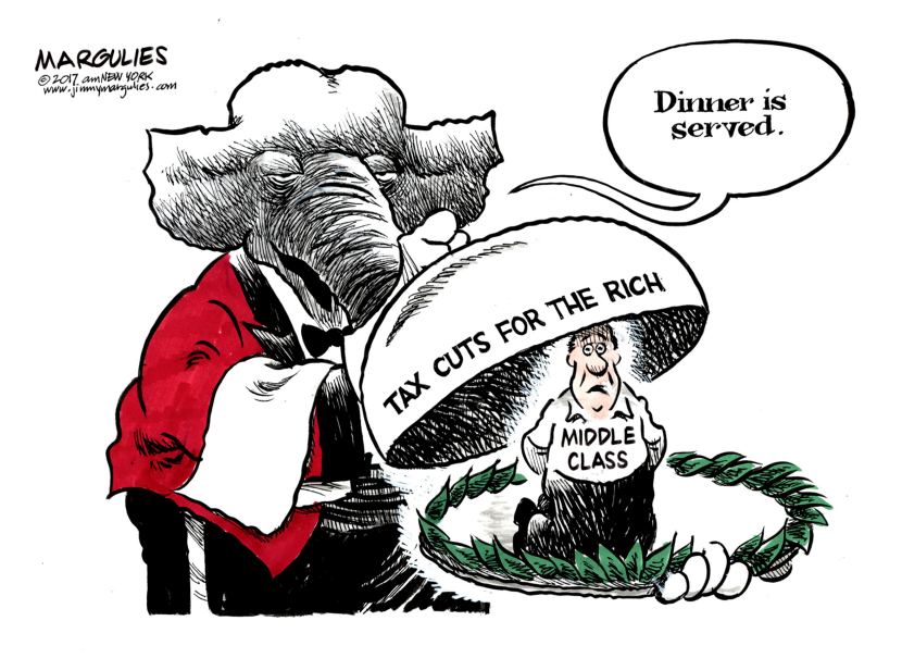 Tax cuts for the rich color