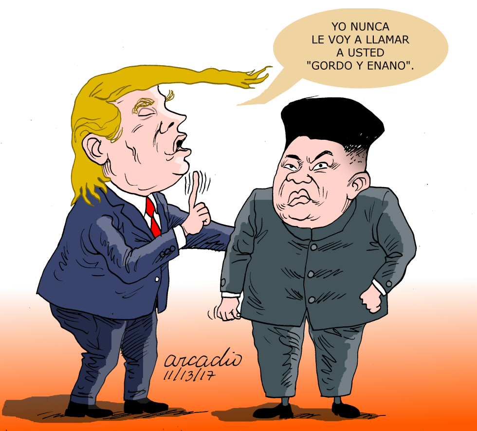 Trump y Kim Insultos mutuos