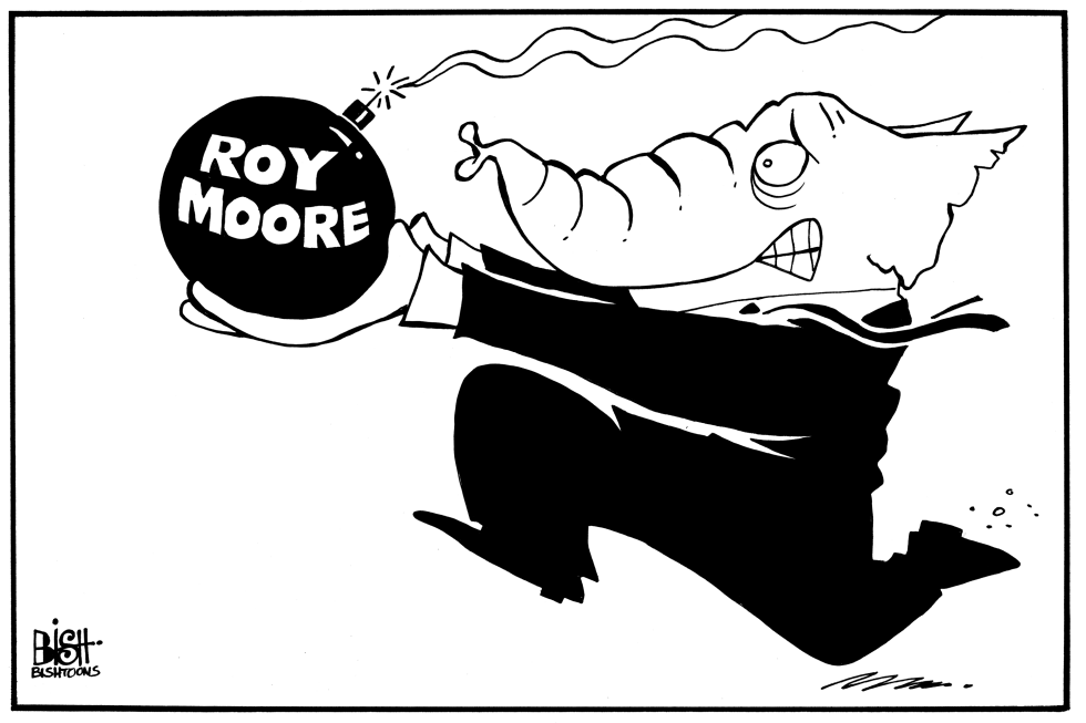 ROY MOORE AND REPUBLICANS, B/W