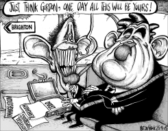 BLAIRS POWER HANDOVER TO BROWN by Brian Adcock