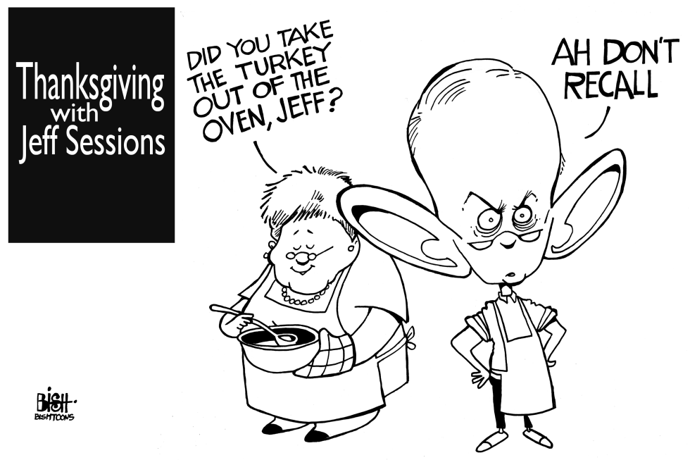 THANKSGIVING WITH JEFF SESSIONS, B/W