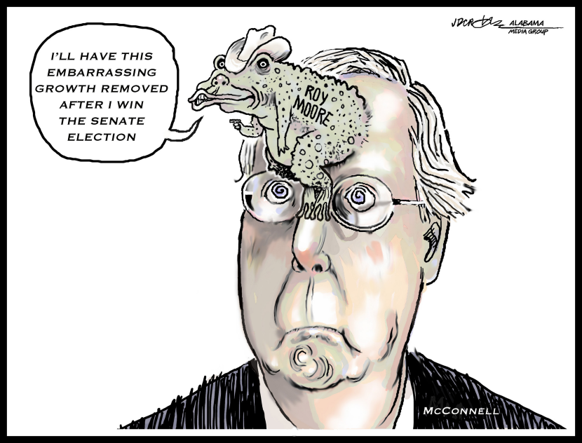 Froggy Roy Moore and Mitch McConnell