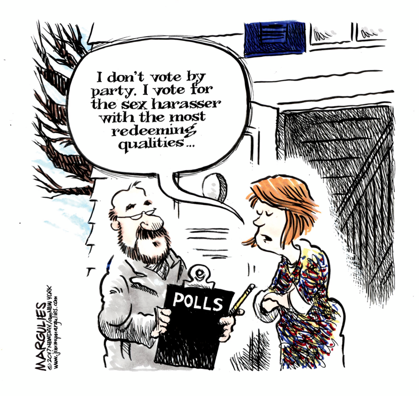 Sex harassment in politics color