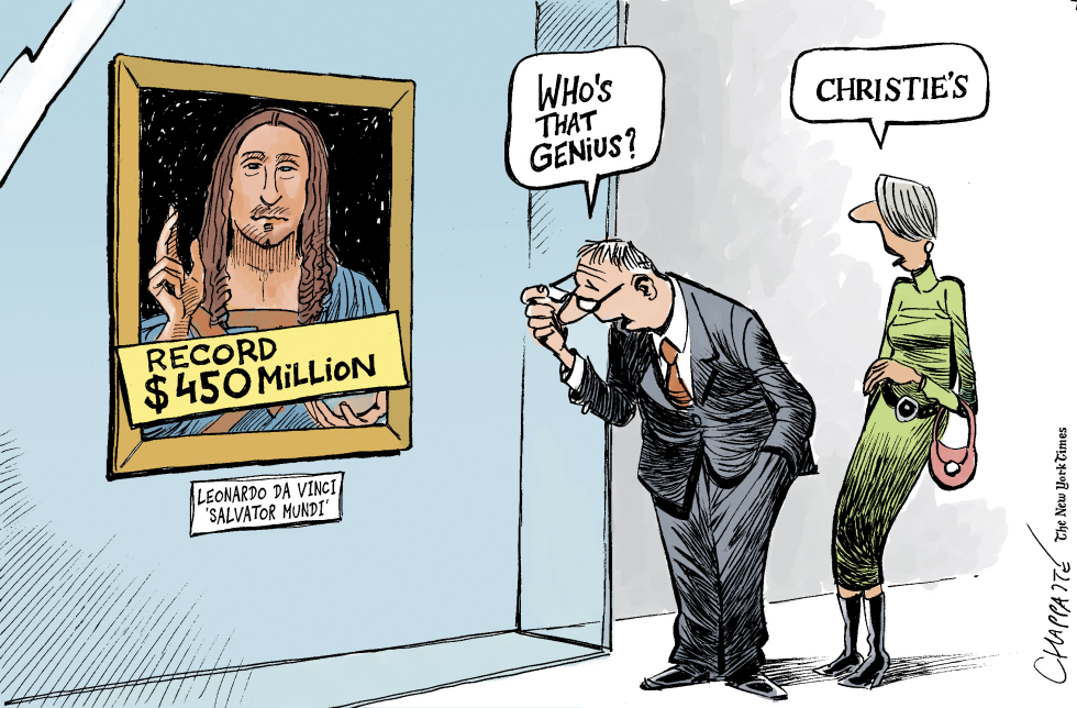  RECORD PRICE FOR A LEONARDO PAINTING by Patrick Chappatte