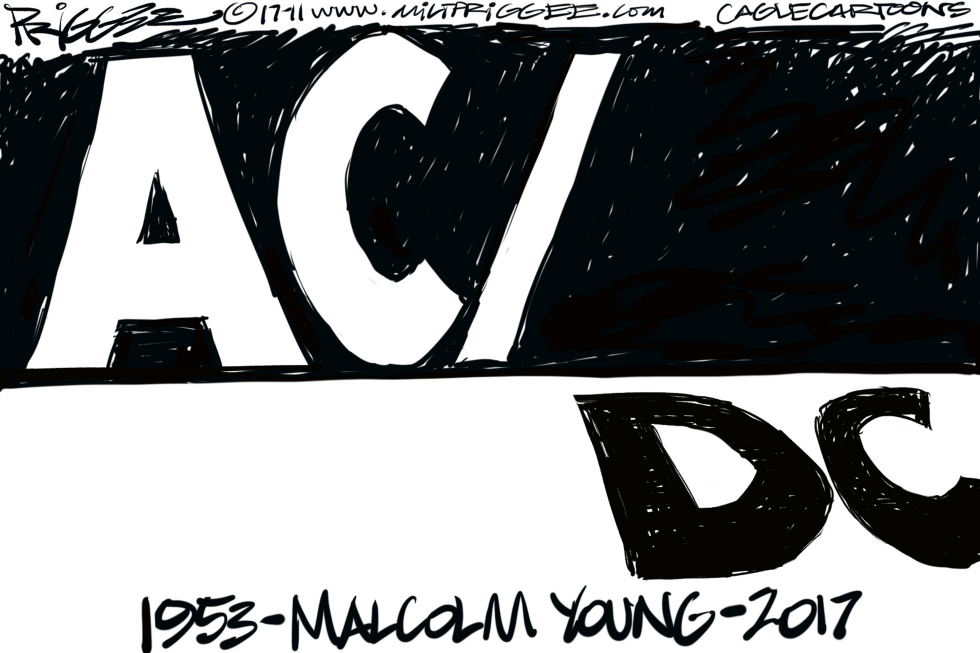  MALCOLM YOUNG -RIP by Milt Priggee