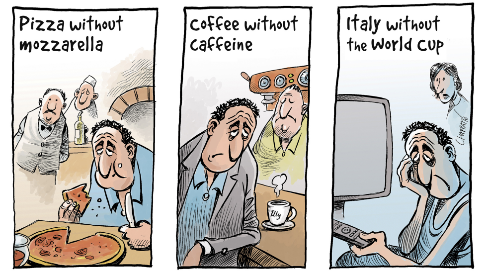  NO WORLD CUP FOR ITALY by Patrick Chappatte