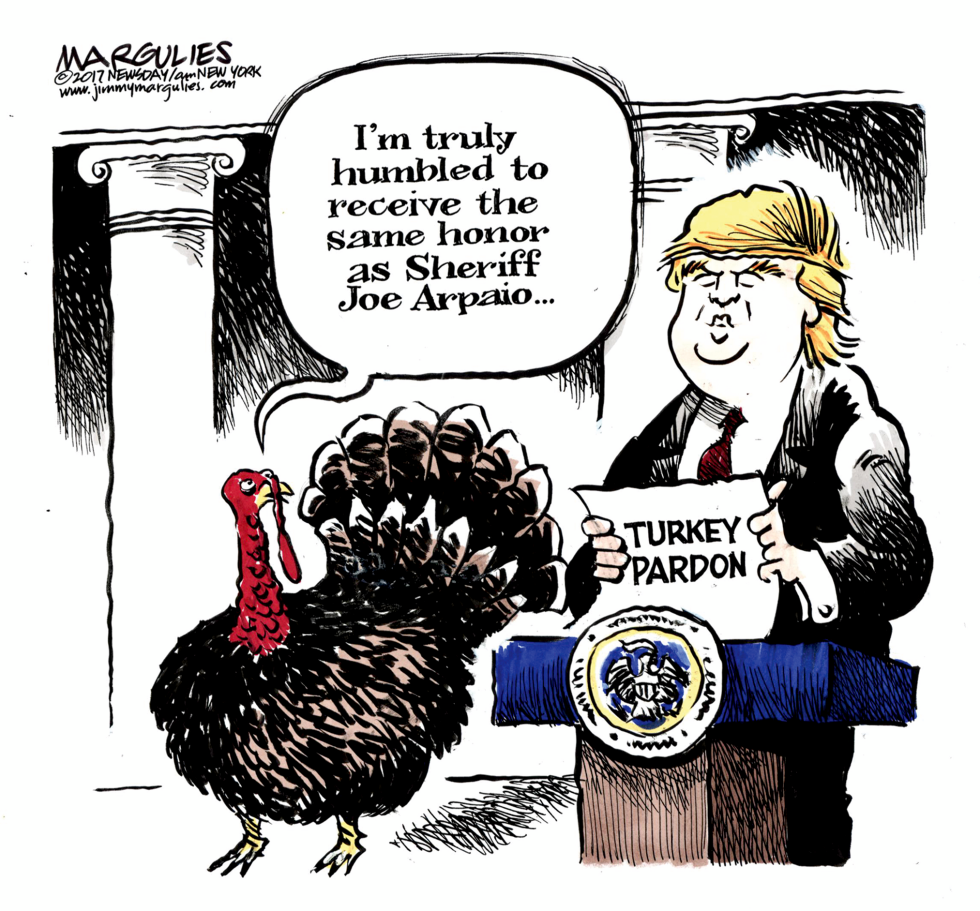 Trump pardons turkey color
