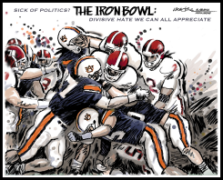ALABAMA/AUBURN IRON BOWL by J.D. Crowe