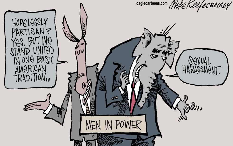  MEN IN POWER by Mike Keefe