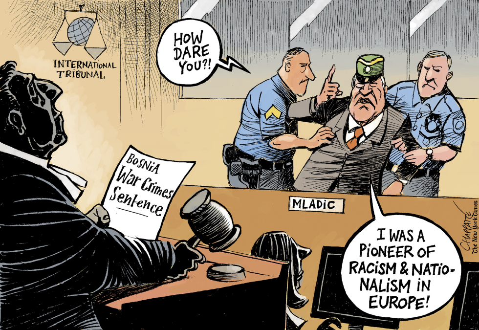  WAR CRIMES MLADIC GUILTY by Patrick Chappatte