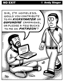 HOMELESS CROWDFUNDING by Andy Singer