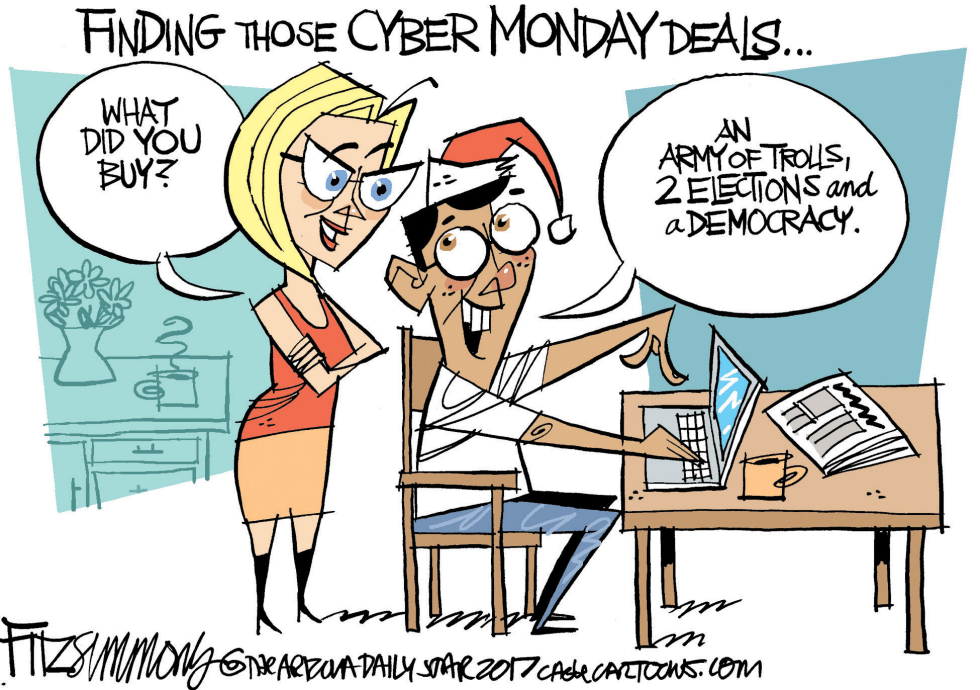  CYBER MONDAY by David Fitzsimmons