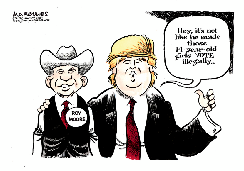 Trump supports Roy Moore color