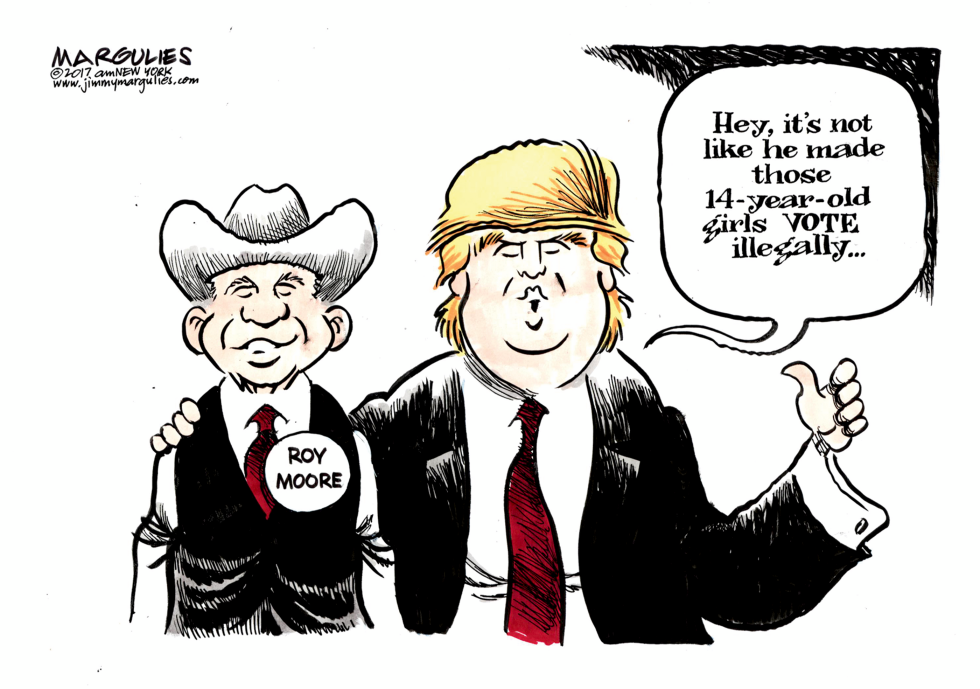 Trump supports Roy Moore color