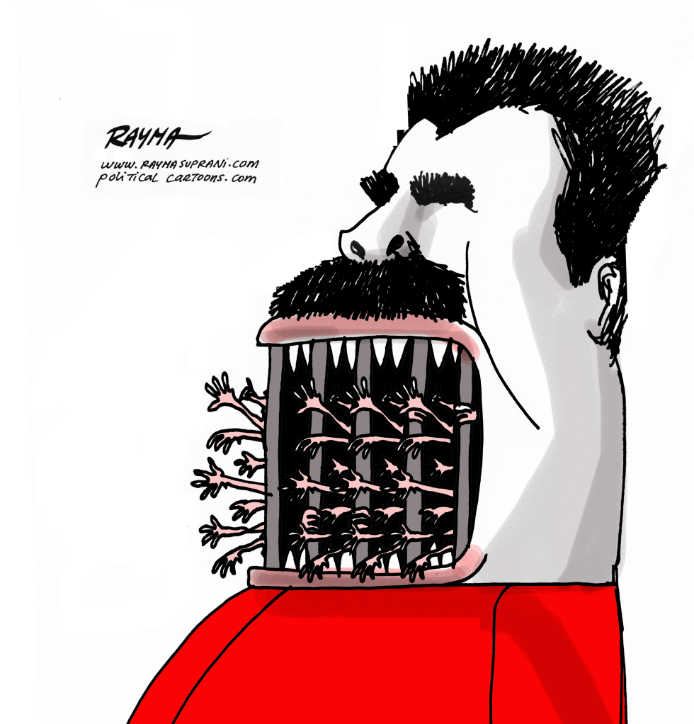 Venezuela's Dialogue Trap: Maduro's Mouth as Prison in Rayma Suprani Cartoon