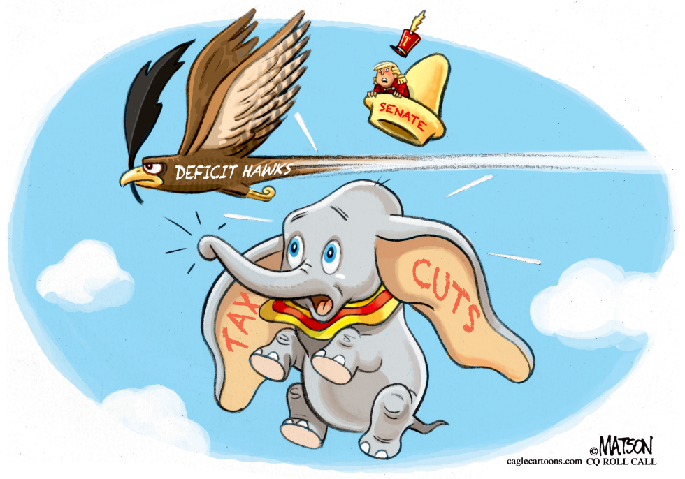  DEFICIT HAWKS THREATEN DUMBO TAX CUTS by RJ Matson