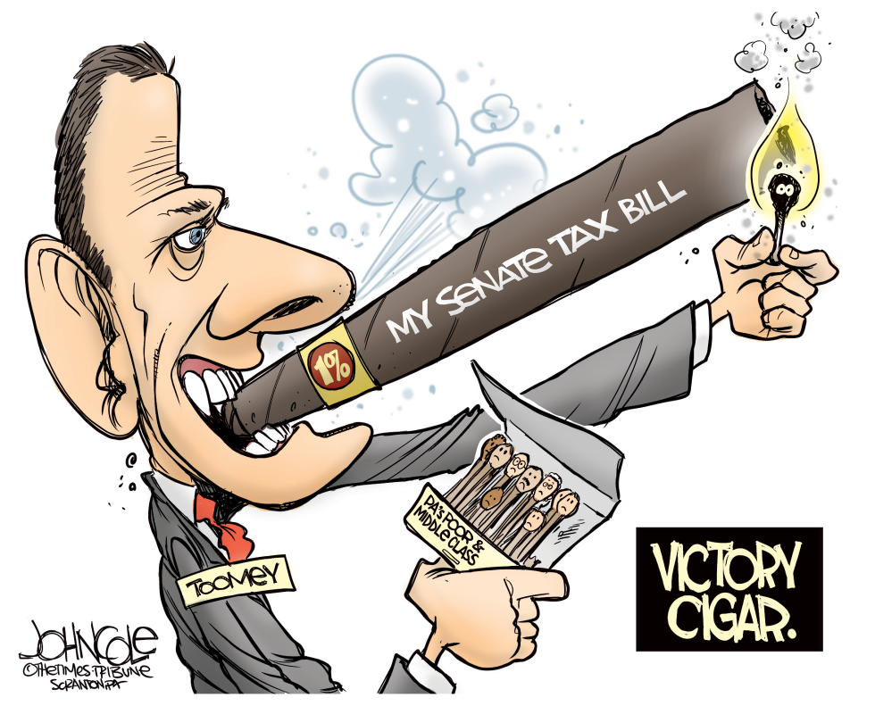 Toomey's victory cigar