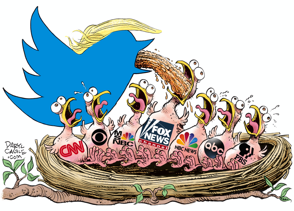  TRUMP TWITTER AND TV NEWS by Daryl Cagle