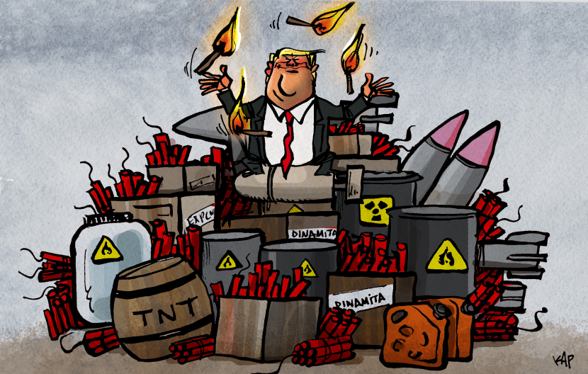 Trump on fire
