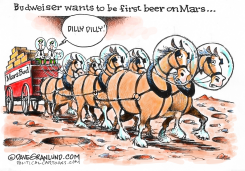 BEER ON MARS PLAN  by Dave Granlund