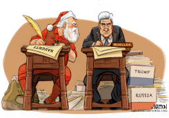 SANTA CRIBS FROM MUELLER NAUGHTY LIST by R.J. Matson