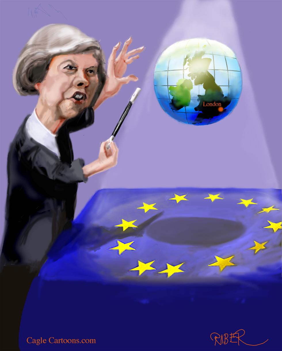  THERESA MAY USING A BREXIT TRICK by Riber Hansson