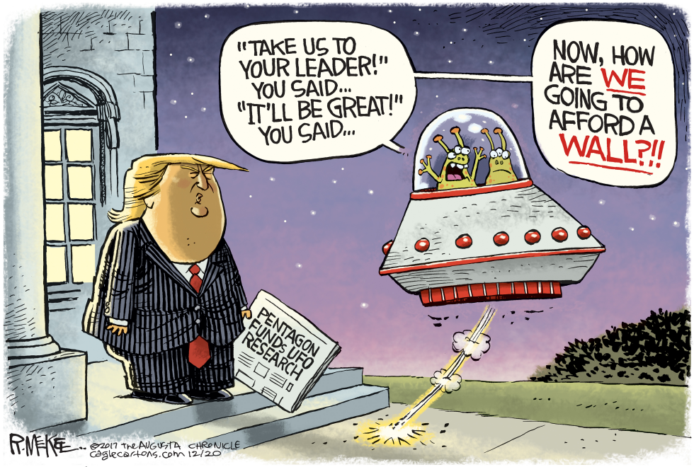  TRUMP UFOS by Rick McKee