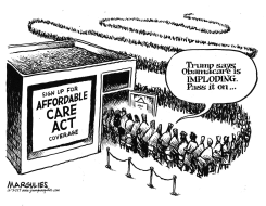 TRUMP SAYS OBAMACARE IMPLODING by Jimmy Margulies