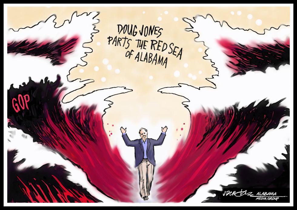 Doug Jones parts the Red Sea