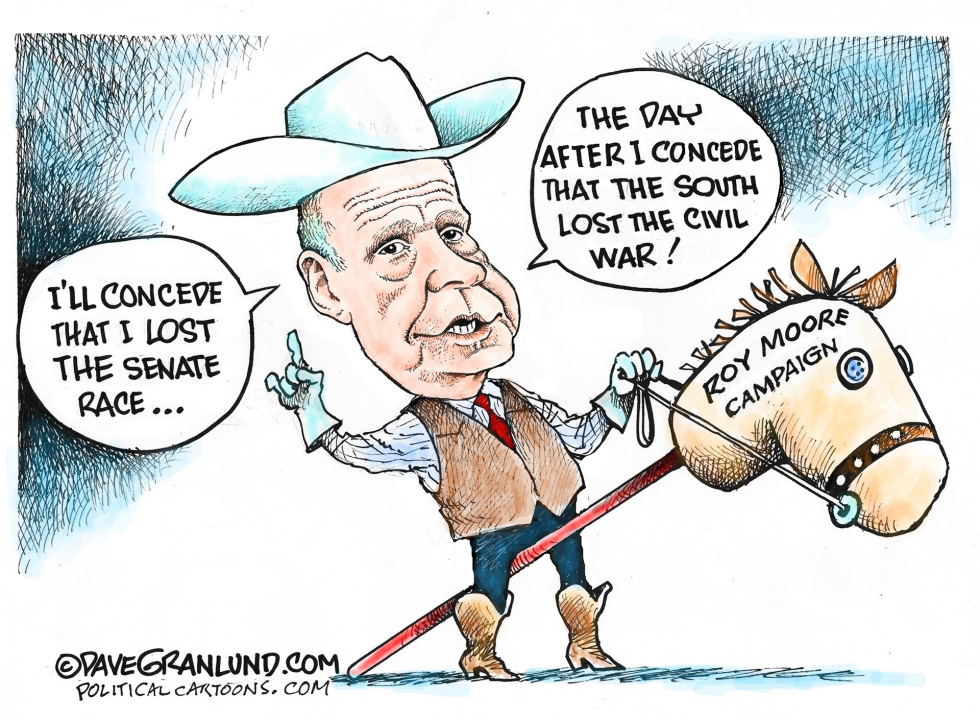  ROY MOORE NOT CONCEDING by Dave Granlund