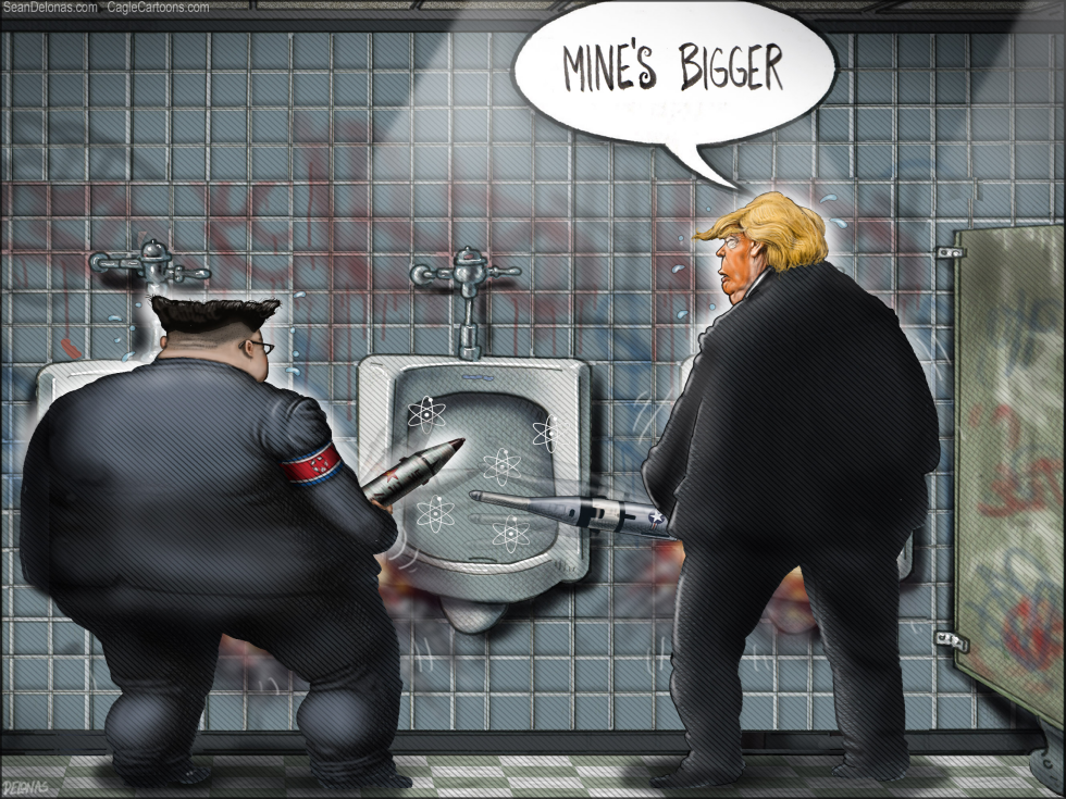  TRUMP KIM JONG UN NORTH KOREA NUKES by Sean Delonas