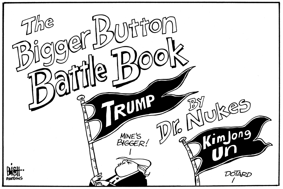 THE BIGGER BUTTON BATTLE, B/W