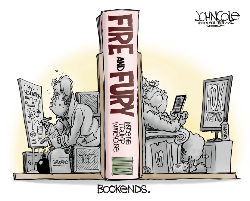 Fire and Fury bookends