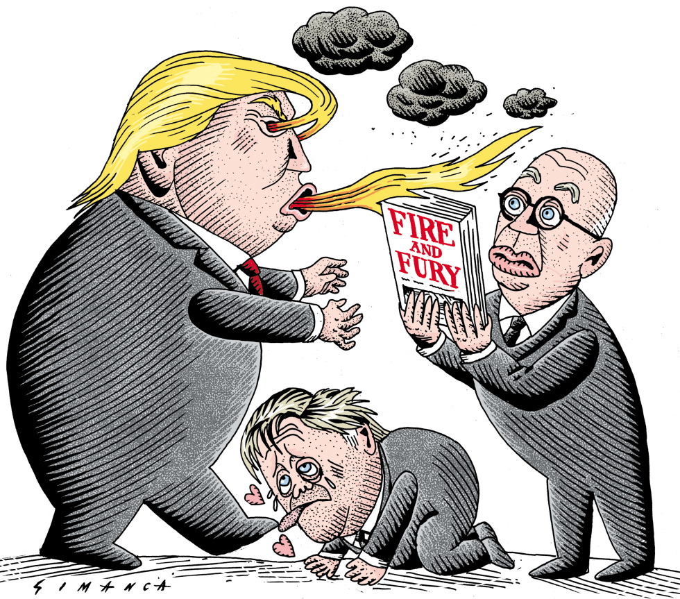 Trump Bannon and Wolff / COLOR