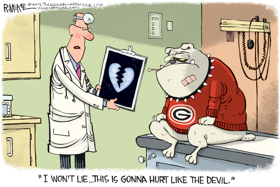  UGA HEARTBREAK by Rick McKee