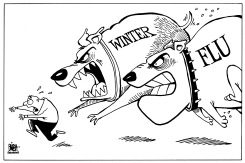 FLU SEASON 2018, B/W by Randy Bish