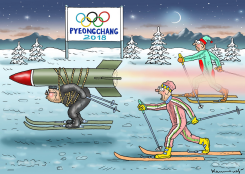 KIM JONG UN OLYMPICS by Marian Kamensky