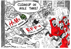 CLEANUP ON AISLE THREE by Zapiro