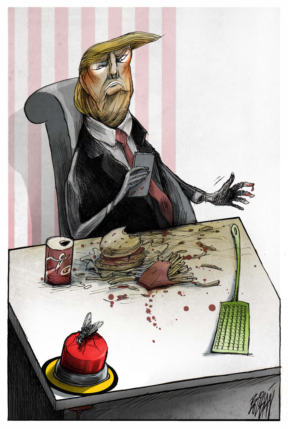 Pushing Trumps Button