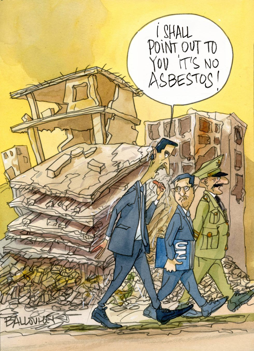 Bachar visits cities in ruins