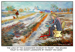 GUGGENHEIM MUSEUM AND THE GOLDEN TOILET by Marian Kamensky