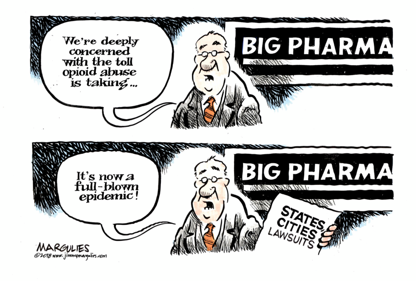 Big Pharma opioid lawsuits color