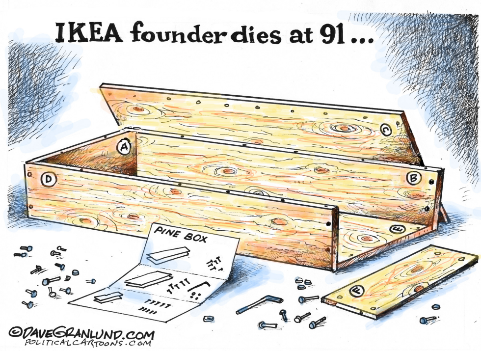  IKEA FOUNDER DIES by Dave Granlund