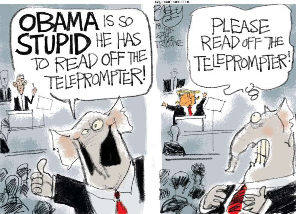  STATE OF THE TELEPROMTER by Pat Bagley