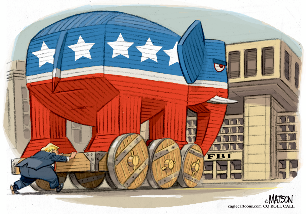  TRUMP TROJAN ELEPHANT GIFT TO FBI by RJ Matson