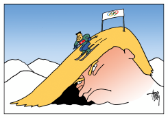 SKI PISTE TRUMP by Arend Van Dam