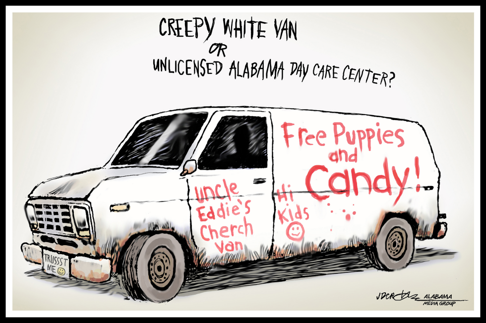 Creepy white van day care