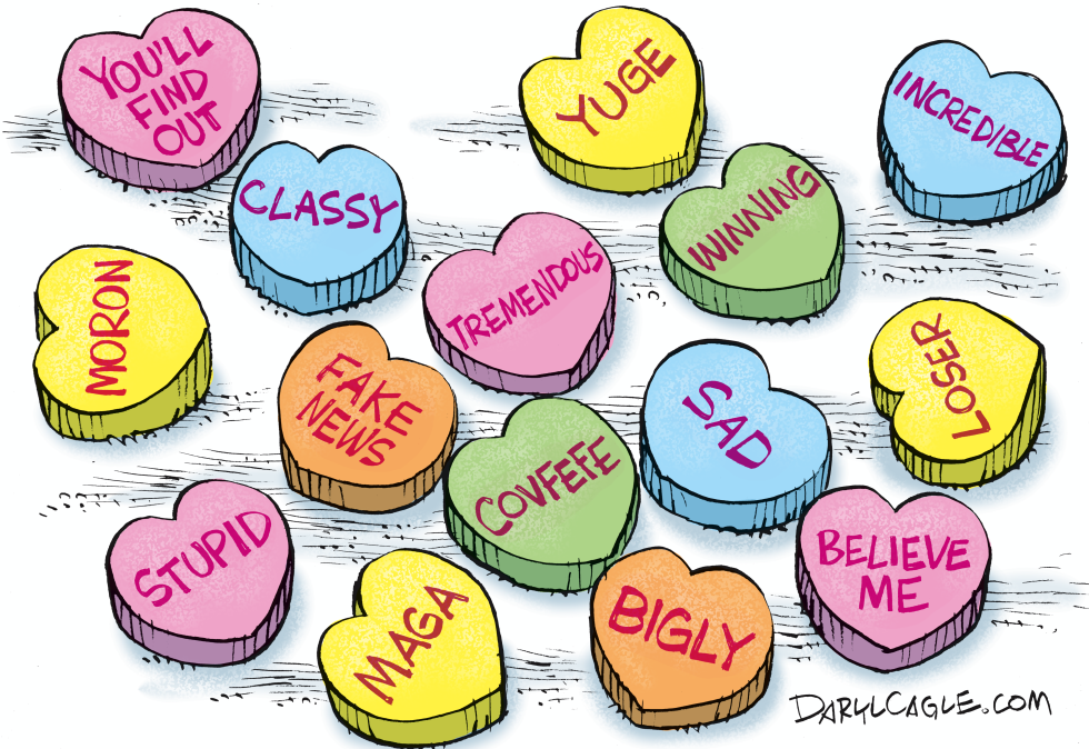  TRUMP VALENTINES CANDY by Daryl Cagle