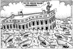 SHARK INFESTED WATERS by Monte Wolverton