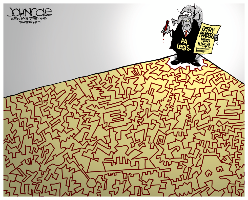 LOCAL PA Gerrymandered into corner